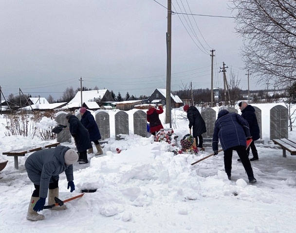 Снежный десант на сугробах села